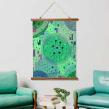 Arte Abstrata: Fruta Kiwi Verde