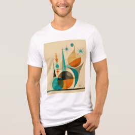 Arte Abstrata Geométrica de Design Retro de Meados