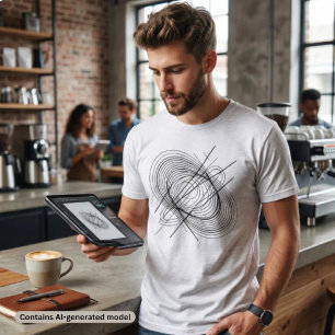 Arte abstrata moderna em linha espiral