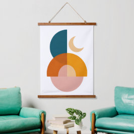 Arte abstrata moderna geométrica da lua