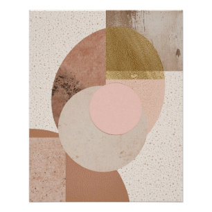 Arte abstrata neutra para impressão em parede