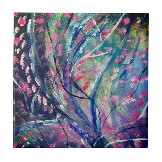 Arte abstrata óleo sobre tela (Frente)