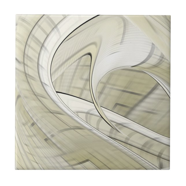 Arte Abstrata Pastel Creme Outono (Frente)