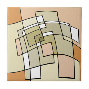 Arte Abstrata Pastel Creme Outono