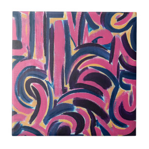 Arte abstrata pintada à mão com grafite grego anti