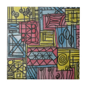 Arte abstrata pintada à mão excêntrica e caprichos
