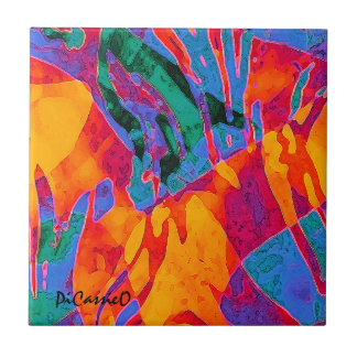Arte abstrata selvagem e colorida de PiCassieO