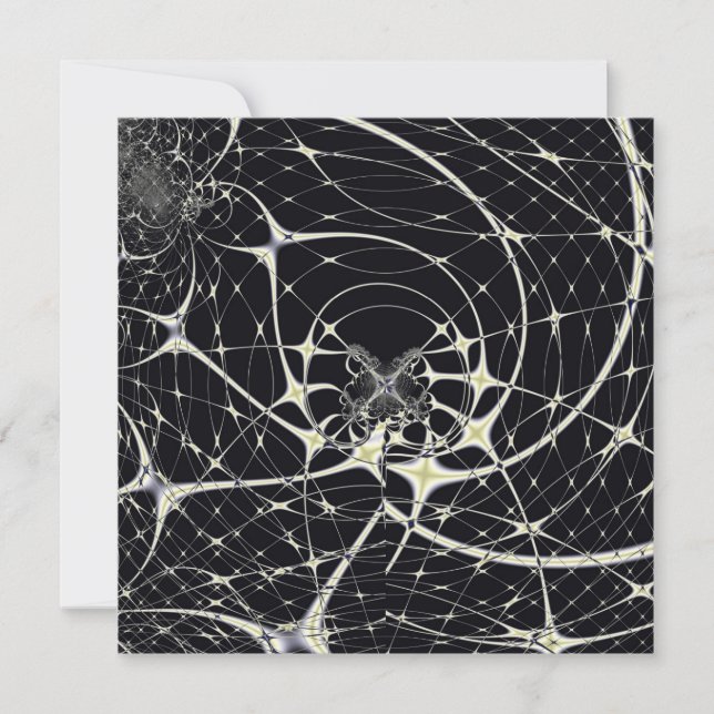 Arte Abstrata Teia de Aranha Dourada (Frente)