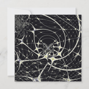 Arte Abstrata Teia de Aranha Dourada