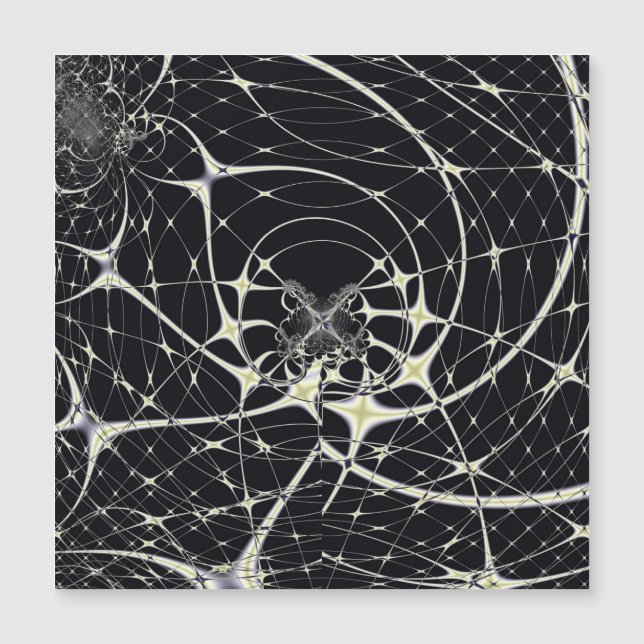 Arte Abstrata Teia de Aranha Dourada (Frente)