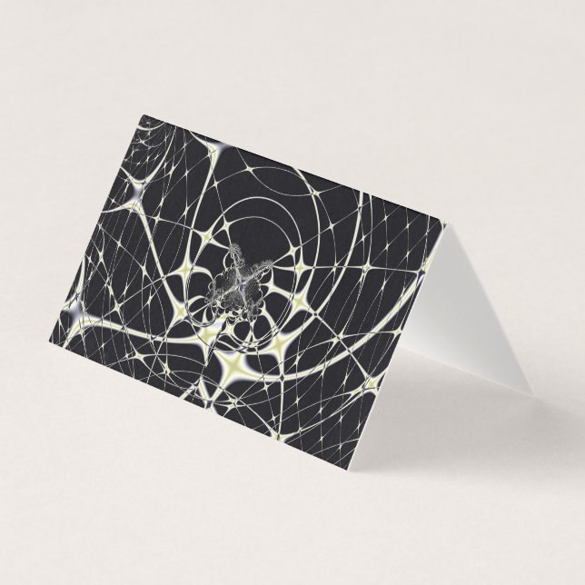 Arte Abstrata Teia de Aranha Dourada (Frente)
