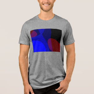 Arte abstrata vermelha e azul 601