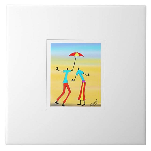 Arte abstrato Africana, Sunset Tropical Summer (Frente)