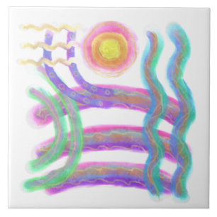 Arte Abstrato de Sol Voadora