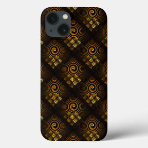 Arte abstrato elegante moderno boho dourado padrão