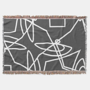 Arte abstrato minimalismo linhas brancas manta azu