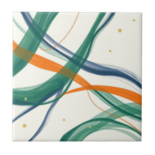 Arte Abstrato moderna com linhas e Ouros varres