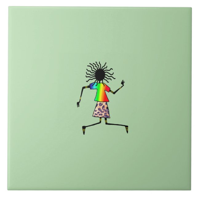 Arte Africana, Bela Dançarina Feliz (Frente)