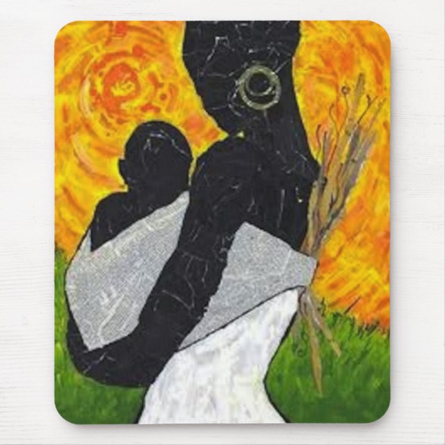 Arte africana Mousepad da mãe & da criança (Frente)