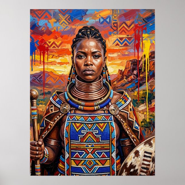 Arte Africana Poster Afrocentrista (Frente)