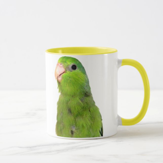 Arte amarela da caneca do copo de Parrotlet do (Direita)