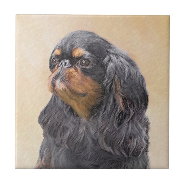 Arte Animal Original Pintura Inglesa Toy Spaniel (Frente)