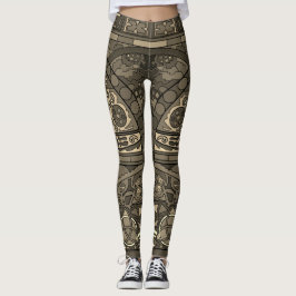 Arte Antiga Inspirada em Leggings Sepia 011