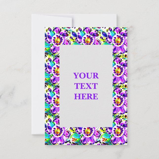 Arte Artística Nouveau Convite Floral (Frente)