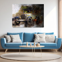 Arte automotiva carro vintage para Poster