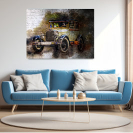 Arte automotiva carro vintage para Poster