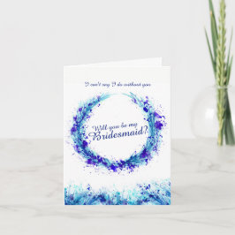 Arte azul de casamento você será meu cartão de dam
