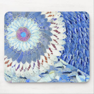 Arte azul Mousepad da asa da borboleta