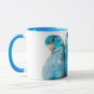 Arte azul pacífica do copo da caneca de Parrotlet