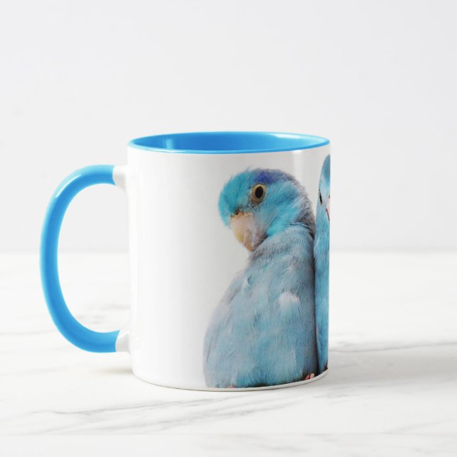 Arte azul pacífica do copo da caneca de Parrotlet (Esquerda)