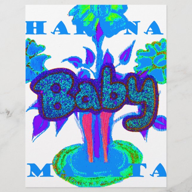 Arte Azul Suave Com Ciano: Toque De Bebê. (Frente)