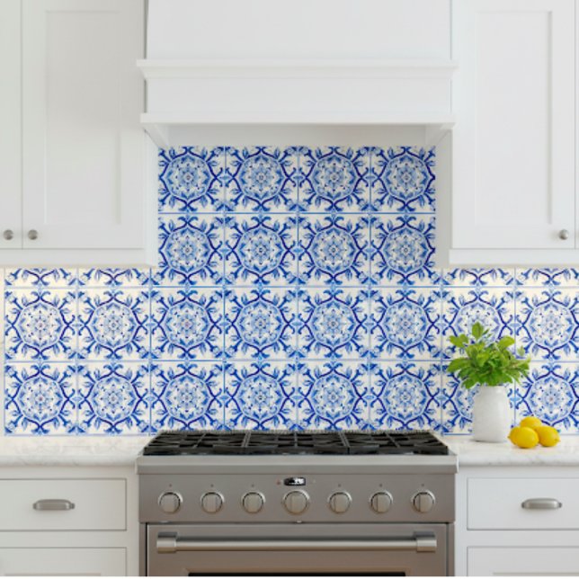 Arte barroca italiana mosaica azul (Criador carregado)