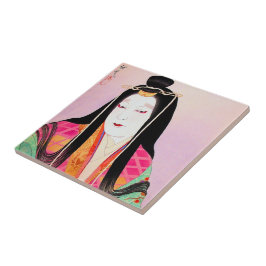 Arte bonita da senhora do ator japonês oriental do