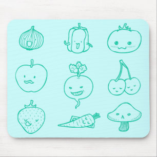 Arte bonito Mousepad do Doodle da vida do Vegan