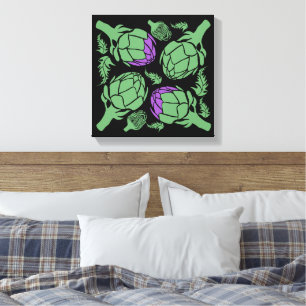 Arte Botânica de Alcachofra Decoração de Casa