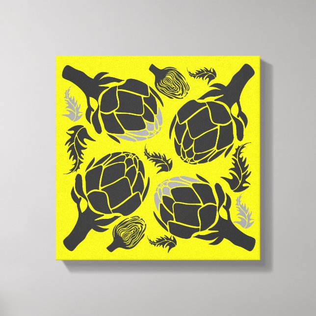 Arte Botânica de Alcachofra Decoração de Casa (Frente)