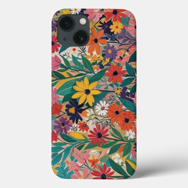 Arte Botânica Floral Colorida (Verso)