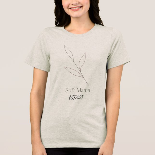 Arte Botânica Minimalista Soft Mama  (Frente)