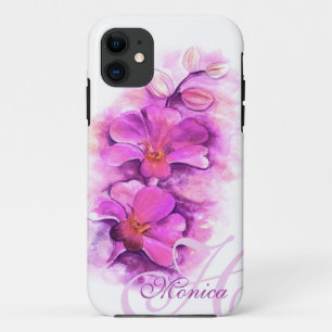 Arte brilhante nomeada da orquídea capas de iphon