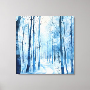 Arte Canvas da Floresta Inverna
