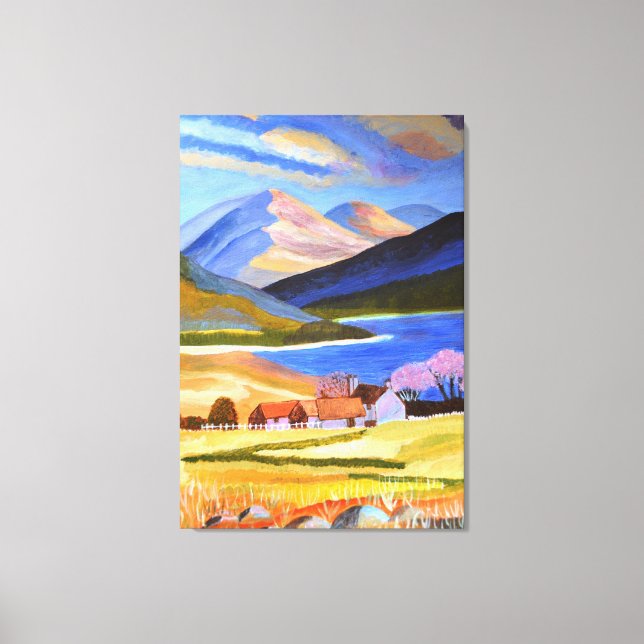 Arte Canvas das Terras Altas da Escócia (Frente)