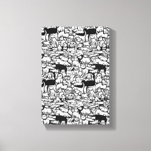 Arte Canvas de Cães e Gatos