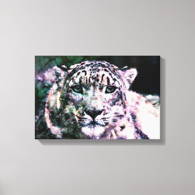 Arte - Canvas - Mídia mista Leopardo-da-neve (Frente)