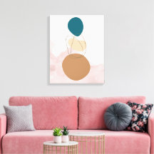 Arte Canvas Mínima Boêmica - Estética Neutral Wa