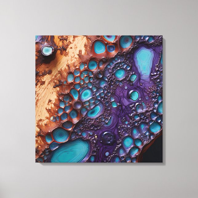 Arte Canvas Roxa Turquesa (Frente)