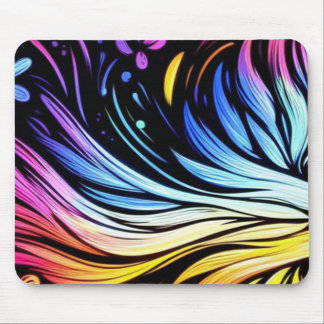 Arte Caprichosa em um Mousepad Acolchoado Grosso